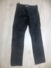 LEDERHOSE / BIKERHOSE * lang* Gr. 40 * braun * Motorrad Hose - HIGHWAY  1
