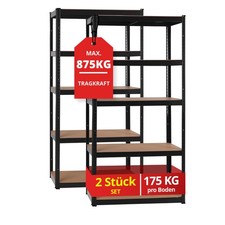 2 stabile Regale in Schwarz