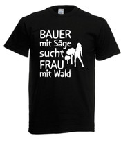 Herren T-Shirt Bauer mit Säge