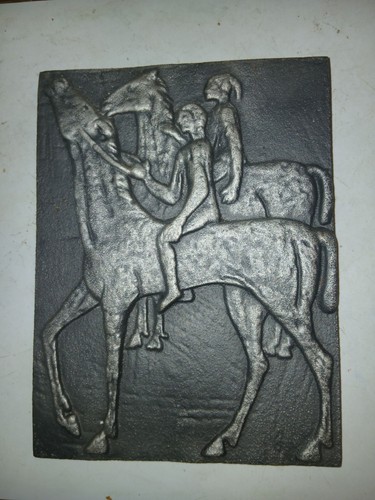 Gusseisen wandrelief zwei - -,