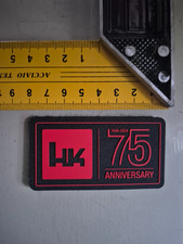 Heckler und Koch 75 Jahre Patch rot schwarz, PVC/Gummi für Klettbefestigung
