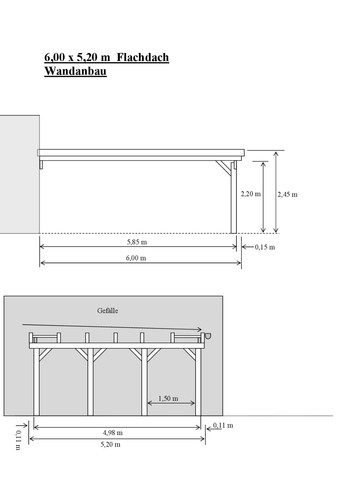 Carport 5 20 m - 6,00, x