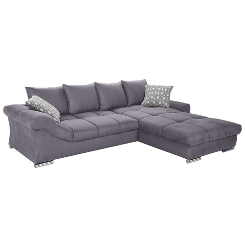 Ecksofa grau microfaser - ecksofa,