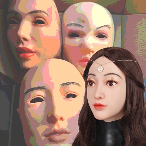 Realistic silicone female mask - realistic,
