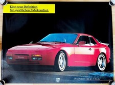original Porsche Plakat Renn Poster " 1. Porsche Turbo  " 1985 Porsche 944 Turbo
