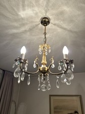 Antik Kronleuchter 3 Flammig Diamanten Hängelampe 