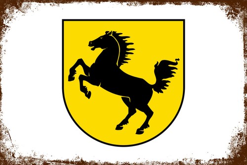 Retro blechschild stuttgart - retro,