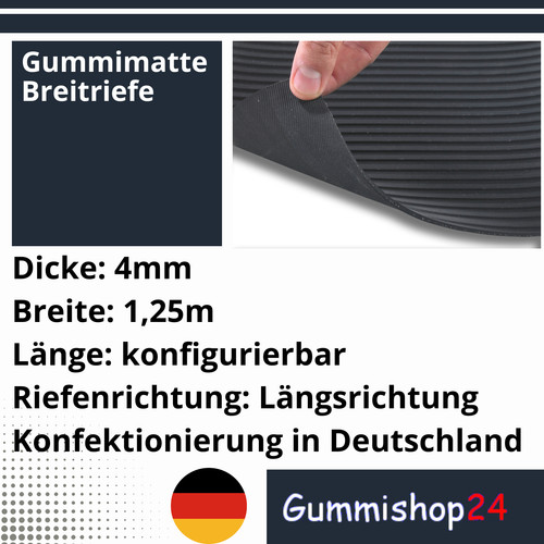 Gummimatte breitriefenmatte - gummimatte,