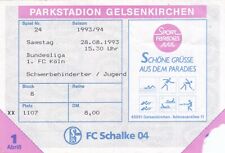 Eintrittskarte Schalke 04 - 1.FC Köln, 28.08.1993