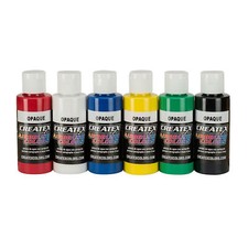 (159,86€/1l) Createx Colors - 6 x 60ml Opaque Set - Airbrush Starter Grundfarben