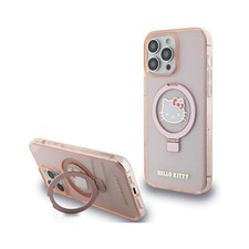 Hello Kitty Ringständer Glitter Electrop Logo MagSafe Case, Pink – iPhone 15 Pro