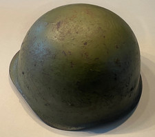 Alter Ausrüstung Stahlhelm Russland Sowjet Union Grün Kinnriemen ab 2WK Militär