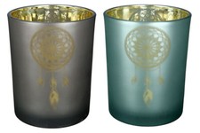 Windlicht Glas Traumfänger