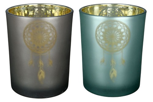 Windlicht glas traumfänger - windlicht,