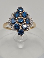 Ring 9 Karat Gold blauer