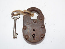 Antikes Vorhängeschloss Eisen Vintage Nostalgie Deko Bügelschloss mit Schlüssel