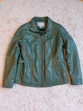 Lindgrøn Lederjacke Damen
