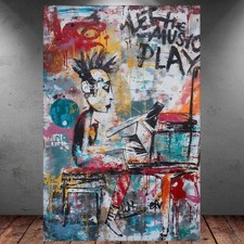 LEINWAND BILD ER XXL MUSIKER KLAVIER JAZZ BUNT GRAFFITI ABSTRAKT WAND POSTER