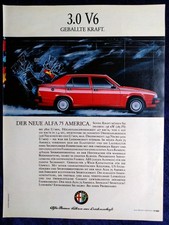 Alfa Romeo 75 America V6, originale Werbung aus 1988
