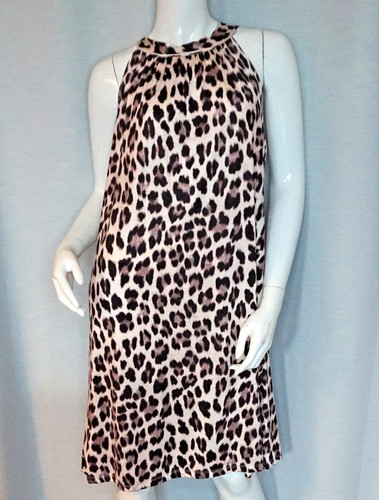 Neckholder kleid animal leo - neckholder,