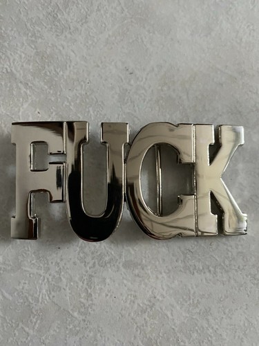 Gürtelschnalle fuck chrom - fuck,