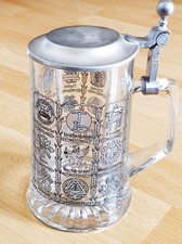 Sammler -  Bierhumpen Glas mit Deckel