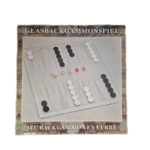 Glas back gammon spiel - glas,
