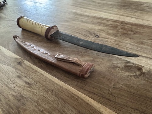 Messer mit knochengriff und - mit,