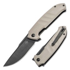 BÖKER PLUS® Barchan EDC-Taschenmesser 440B G10 Taktisch Flipper Linerlock Beige