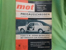 mot 10/1962, Ford 12m P4, Morris 1100, Citroen Ami 6, Vespa GS 160  u.v.m.