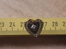 Gold Kettenanhänger Herz verziert mit Steinbesatz 333 Gewicht 0,8 Gr.