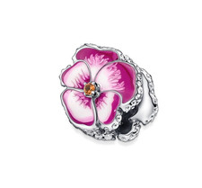 Charm Bead Blume rosa Charms