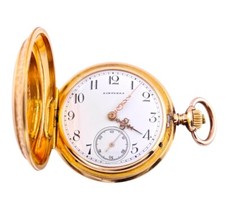 LONGINES Grand Prix 1889 18K / 750 Rosegold Ankerchrono Savonette Taschenuhr