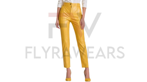 Gelbe damen lederhose hoher - gelbe,