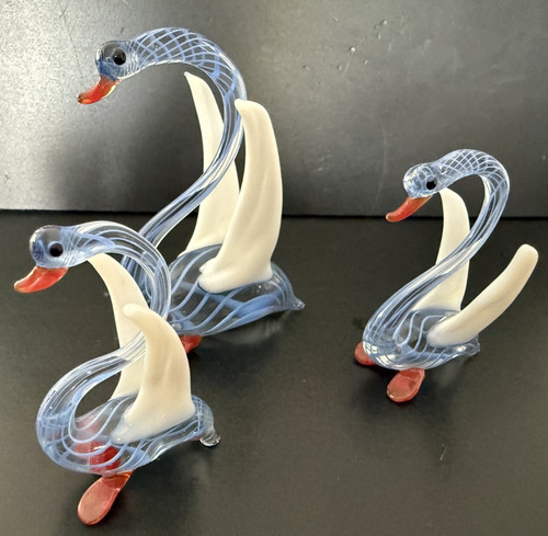 Glasfiguren schwäne lauscha - 3,
