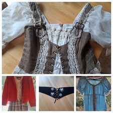 KONVOLUT Dirndl, Trachten-/kleid Mittelalterkleid, Weste Mieder Oktoberfest 
