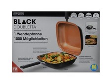 Livington Black Doubletta, Wendepfanne, geeignet für alle Herdarten Pfanne Bratp