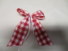 10  Deko Schleifen - rot weiß