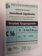 Ticket Eintrittskarte Fußball