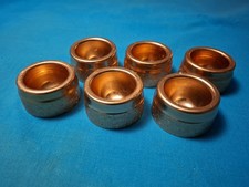 DDR 6 Eierbecher kupferfarben Metall stapelbar  Hammerschlag Design