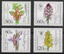 Bund 1984 ** Satz Mi 1225-28 Wohlfahrt Orchideen Blumen Knabenkraut 05112C