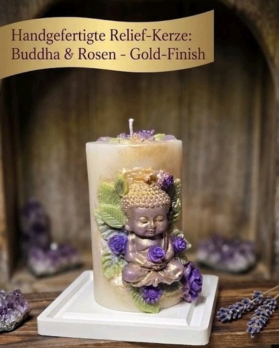 Unikat reliefkerze zen buddha - unikat, zen-buddha