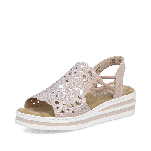 Rieker sandalette rosa - rieker,