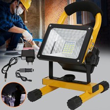 LED Baustrahler Akku Arbeitsleuchte Baustellenleuchte Strahler Fluter Handlampe