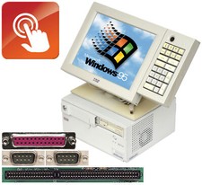 VINTAGE COMPUTER RS-232 LPT PARALLEL WINDOWS 95 3M TOUCHSCREEN ISA PCI SLOTS W37