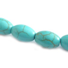 Howlith Perlen Olive 12 mm Halbedelstein Farbe türkis 33 Stück nenad-design E002