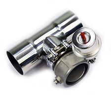 Auspuffklappe Klappenauspuff Edelstahl mit T-Stück Überdruck 2.5" 63mm geöffnet