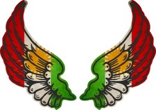 Sticker aufkleber flugel motorrad biker flagge fahne kurdistan