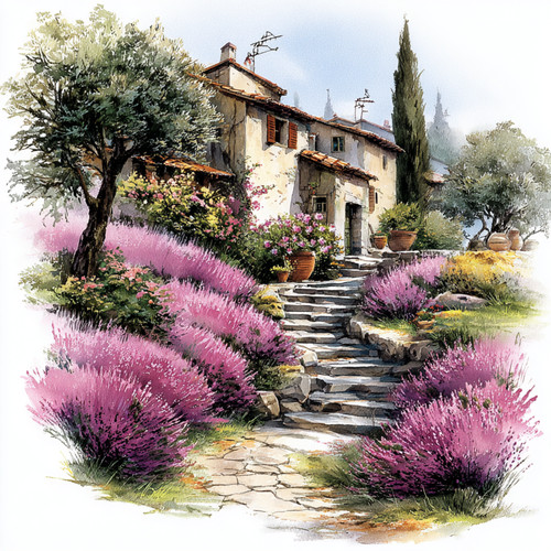 Wandbild lavendel provence - lavendel,