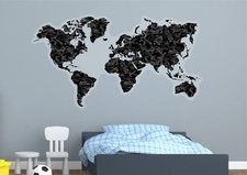 Weltkarte Wandaufkleber